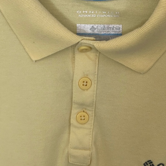 Columbia Men’s polo size XL yellow/Logo/preppy/outdoors - Picture 4 of 7
